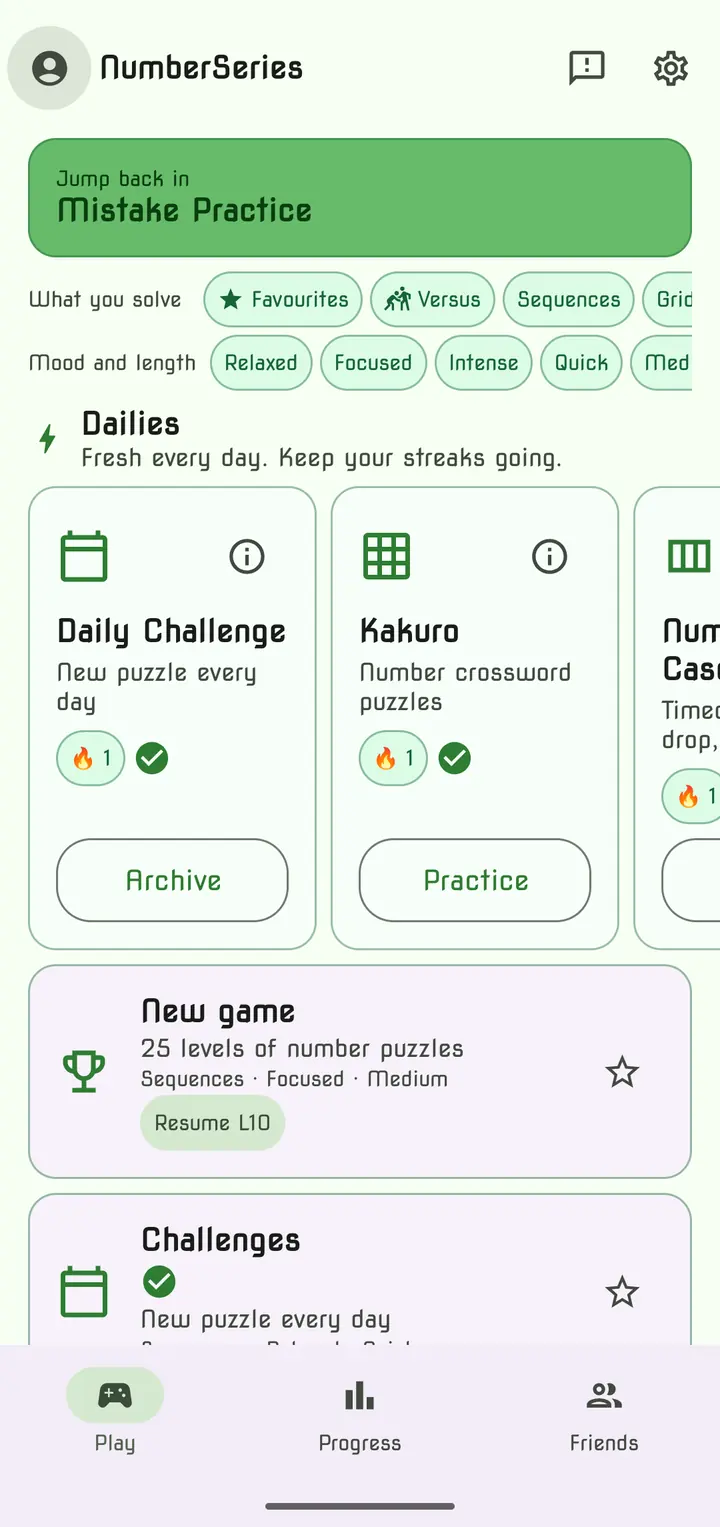 The Play tab in the Sage theme